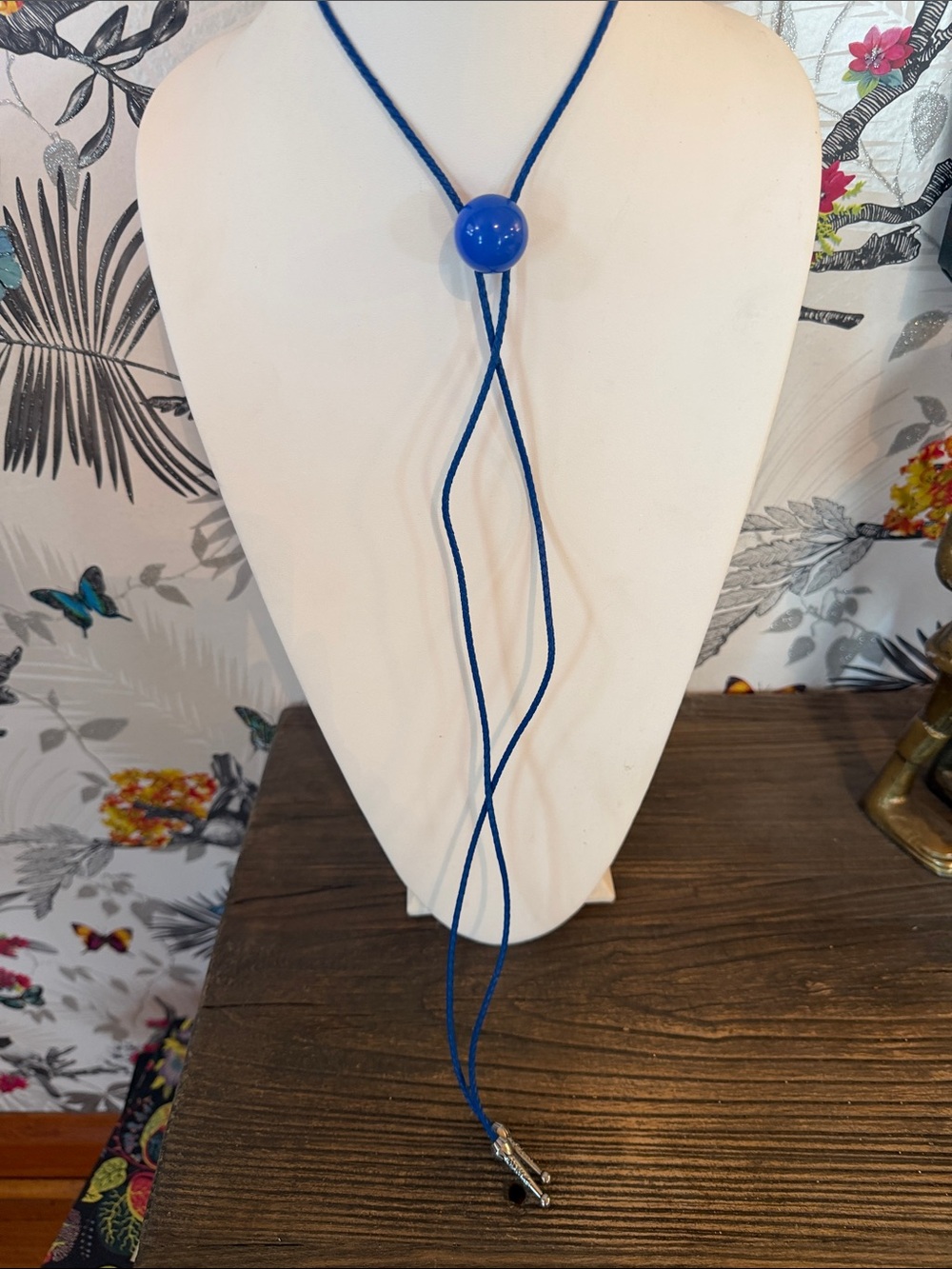 Audrey Limoges Collection Handmade Royal Blue Bolo Tie